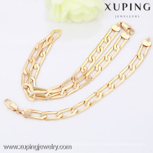 63490-Xuping Großhandel Modeschmuck Gold Schmuck-Set